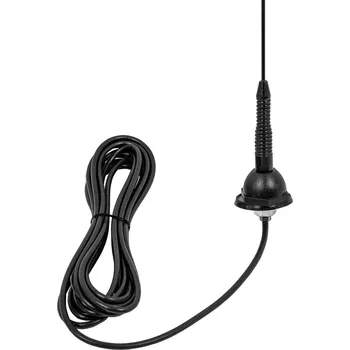 Autoanténa Lambda Antenas IN-2M Vozidlová anténa 134-220 MHz s pružinou, 0dBd/2dBi, 150W, šroubovací pata s kabelem