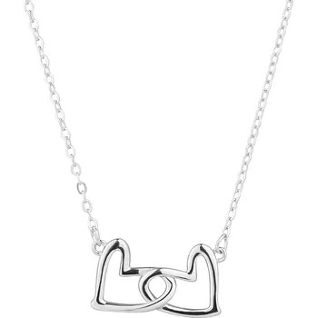Náhrdelník EVOLUTION GROUP CZ Stříbrný náhrdelník dvě spojená srdce - 62020