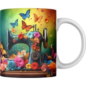 Hrnek 330ml, ŠICÍ STROJ - BAREVNÝ, cena za 1 ks