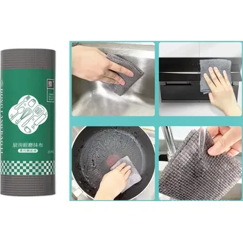 Utěrka Kuchyňské utěrky a houbičky v roli 20 × 9 cm, šedé, 25 ks