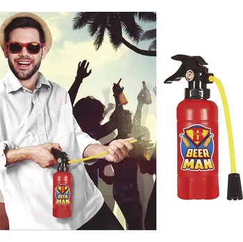 Karnevalový doplněk Hasící přístroj s pumpičkou - na párty