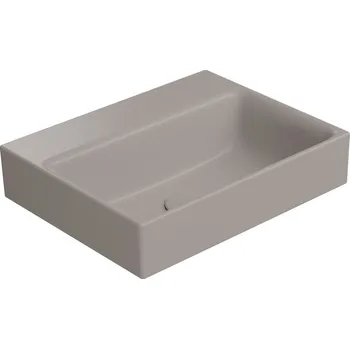 NUBES keramické umyvadlo 40x32cm, bez otvoru, tortora mat