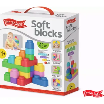 ostatní stavebnice Far Far Land Stavebnice měkká 42 bloků