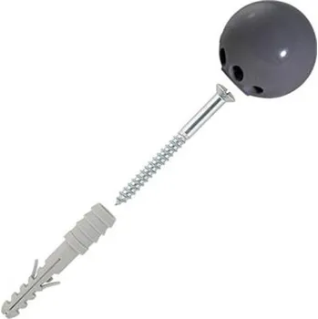 Hmoždinka Fischer 060535 - Zaražeč dveří TS 8 G, šedivá (stříbrná) kulička