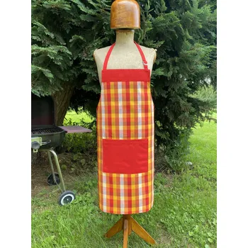 Kuchyňská zástěra Andrea K 2 Zástěra Barva: Zlatá kapsa Zástěra | Kostka