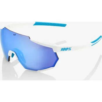 cyklistické brýle Brýle 100% RACETRAP - Movistar Team White - HiPPER Blue Multilayer Mirror Lens