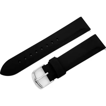 Řemínek na hodinky Silikonový řemínek Vostok Europe pro Undine - černý/lesklá spona + 5 let záruka a dárek ZDARMA