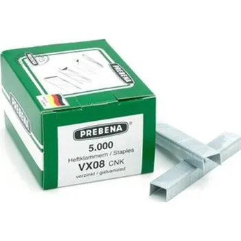 Průmyslová sponka Prebena VX-08 CNK - Spony do sponkovačky výška 8 mm šíře 11,3mm, (bal. 5000ks)