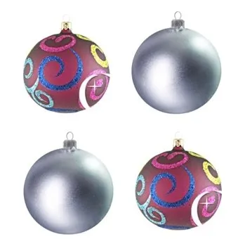 Set vínových a stříbrných baněk