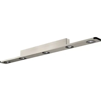 Evotec LED stropní světlo Light Wave, stmívatelné, 140 cm - baldachýn - délka 53,4 cm, šířka 5,85 cm, výška 4,4 cm nikl kartáčovaný LED celkem 30 W - Doprava zdarma