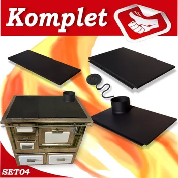 Sporák na tuhá paliva Kompletní set plátů na sporák K3 pravý vývod