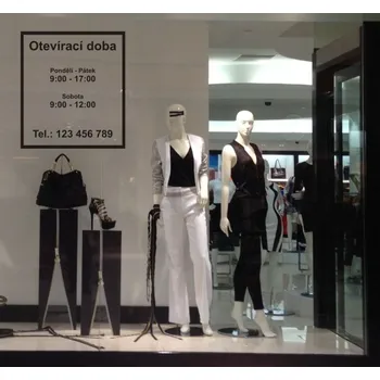 Home Deco Polep výlohy - Otevírací doba - Reklama 30x35cm