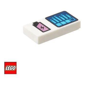 Stavebnice LEGO LEGO® Potištěné dílky LEGO Nabíječka Baterie, SPACE 1x2 Potištěná Dlaždice 3069pb1206