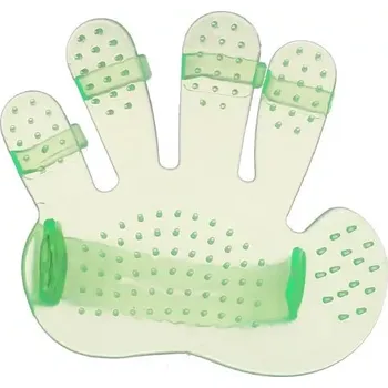 Péče o srst a drápky Masážní a mycí rukavice pro psy - Zelená