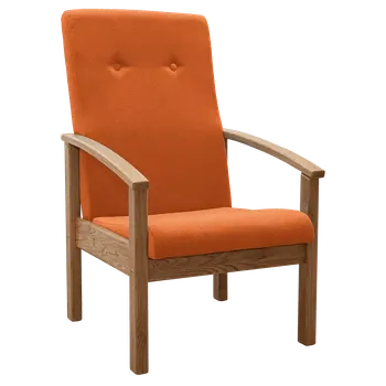 Křeslo ANTAL křeslo čalouněné koženkou, oranžová