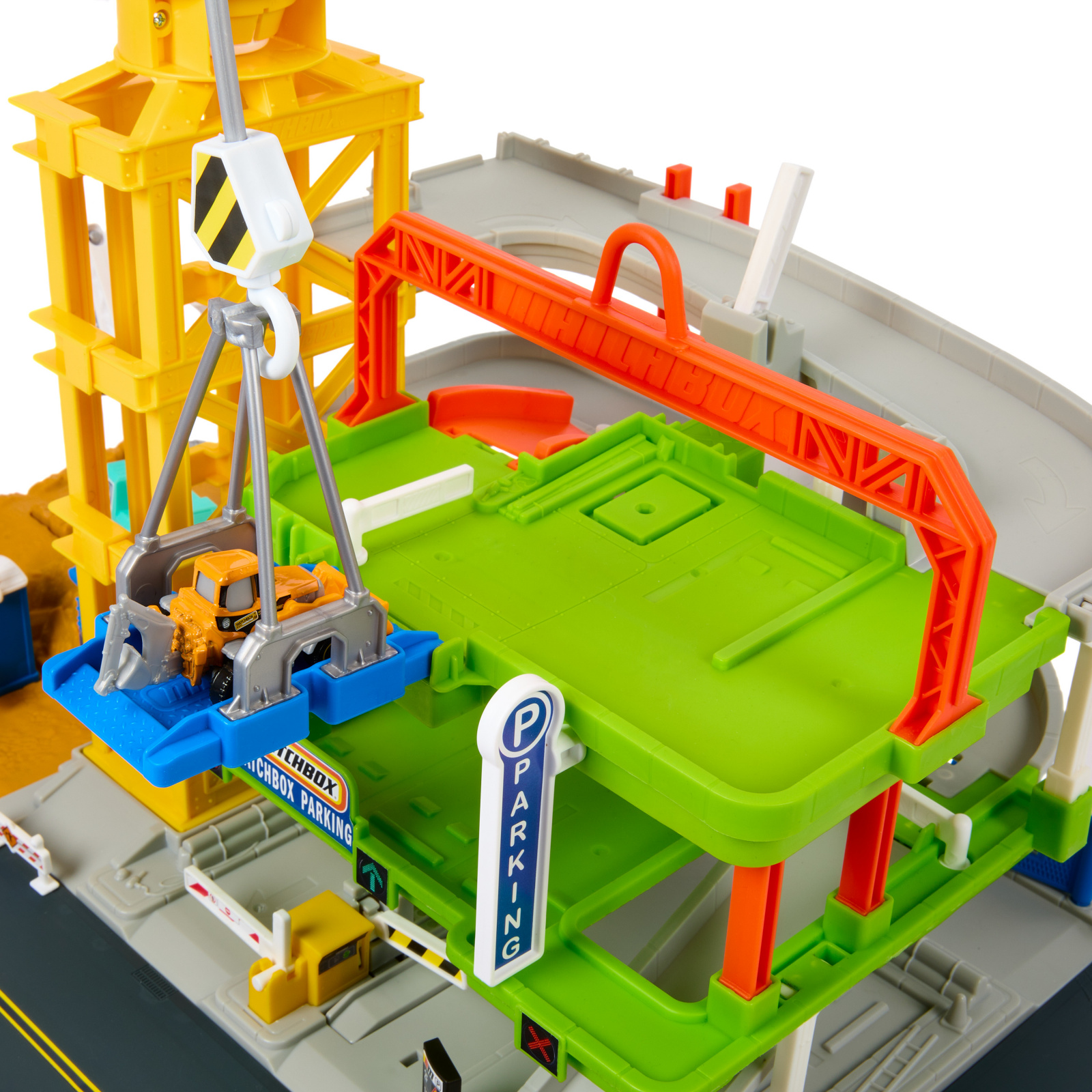 foto Garáž Mattel Matchbox Epic Construction Yard Action Drivers staveniště