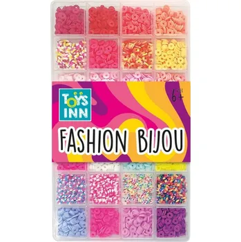 Dětské navlékací korálky Toys Inn Fashion Bijou hliněné korálky růžový mix