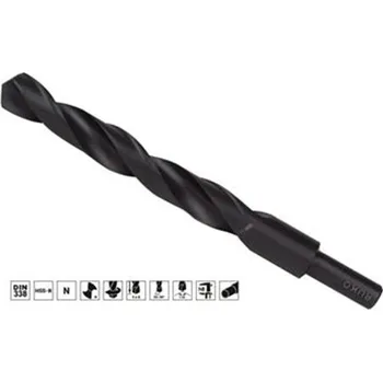 Vrták Ruko 200165 - Vrták do kovu pr. 16,5 mm délka 184/149mm, zúžená válcová stopka pr. 13mm, středně dlouhý, HSS