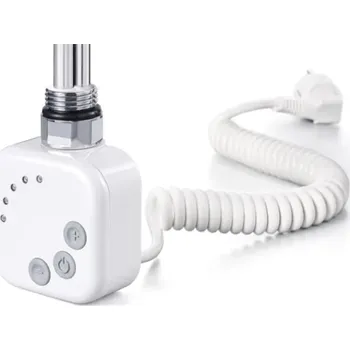 Radiátor Topná tyč BURGH s termostatem a časovačem, Kroucený kabel, Bílá, 300 W