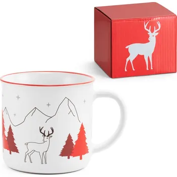 Vánoční dekorace STRICKER Keramický hrnek VERNON X Barva: červená