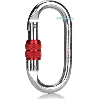 Velká karabina s bezpečnostním zámkem a nosností až 2500 kg