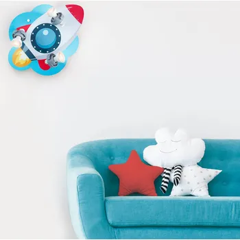 Lampička Elobra Nástěnné svítidlo Rocket Rondell šedá, červená 3 x 25 W - Doprava zdarma