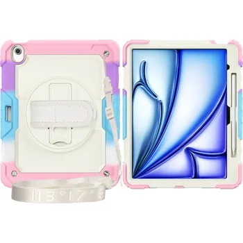 Pouzdro na tablet VSECHNONAMOBIL 81762 SOLID 360 Odolný obal pro Apple iPad Air 13 2025 / Air 13 2024 RAINBOW