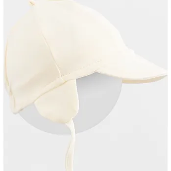Kojenecká čepice Dětská bavlněná čepička s kšiltem New Baby Casually dressed cream, vel. 80/86