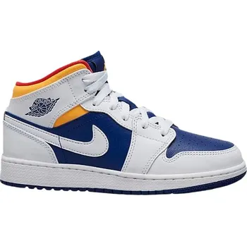 Dámské tenisky Nike Jordan 1 Mid White Laser Orange Deep Royal Blue (GS) Velikost: 36,5