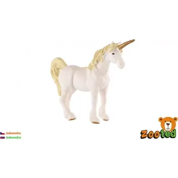 Figurka ZOOted Jednorožec bílo-zlatý zooted plast 16cm