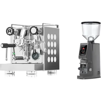 Kávovar Rocket Espresso Appartamento, white + Eureka Atom W 65, grey