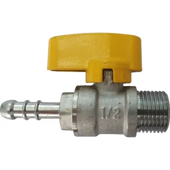 Ventil Vzorkovací kulový kohout na plyn přímý 1/2"x9 mm, vnější závit