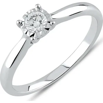 Prsten Lillian Vassago Zásnubní diamantový prsten z bílého zlata LLV59-DR054W Velikost prstenu: 54
