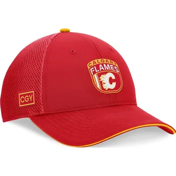 Kšiltovka Fanatics Pánská kšiltovka Calgary Flames 2024 Draft NHL On Stage Trucker Adjustable Hat