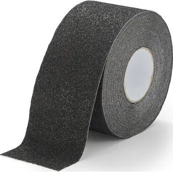 Výstražná páska Černá korundová protiskluzová páska pro nerovné povrchy FLOMA Conformable - 18,3 x 10 cm tloušťka 1,1 mm (80081145) FLOMAT