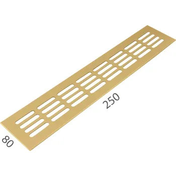 Větrací mřížka SRL - ALFA větrací mřížka šířka 80 x 250 mm 80 mm, 250 mm F3 - Zlatý elox