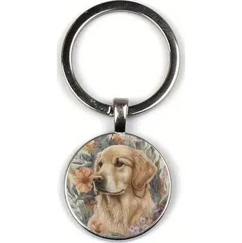 Přívěsek na klíče se zlatým retrívrem