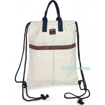 Městský batoh Látkový batůžek, bavlněný vak na záda - VÍCE BAREV Bílá