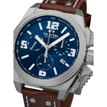 Hodinky TW-Steel TW1113 Canteen Chronograph Mens Watch 46mm 10ATM
