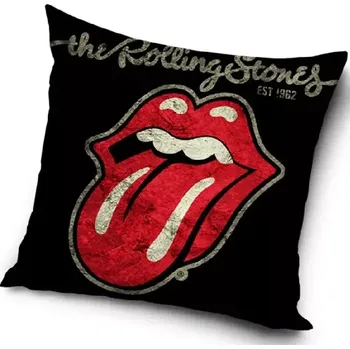 Povlak na dekorativní polštářek Povlak na polštářek Rolling Stones Black