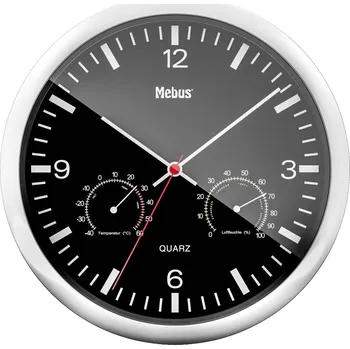 Hodiny Mebus 56731 Quartz nástěnné hodiny 25 cm x 4 cm, stříbrná