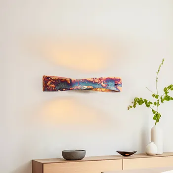 Lampička Quitani Baloria LED nástěnné světlo, pestrá - nástěnný držák - šířka 15 cm, výška 5 cm, hloubka 5 cm plátkový kov, multicolour, matná černá LED celkem 9 W - Doprava zdarma