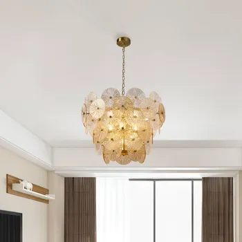 Searchlight Závěsné svítidlo Wagon Wheel, 9 světelných zdrojů mosaz, čirá, jantarová 9 x 33 W - Doprava zdarma