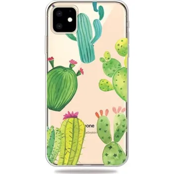 Pouzdro na mobilní telefon Měkký transparentní kryt pro iPhone 11 - kaktusy