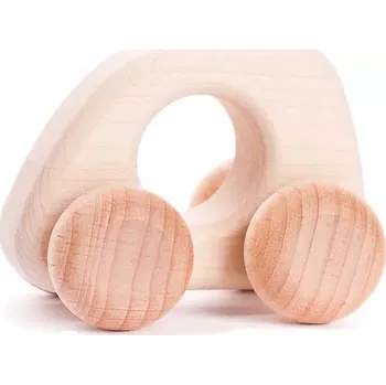 Dřevěná hračka Bajo Mini auto elipsa Přírodní