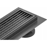 MEXEN M33 LINEÁRNÍ ODTOK 100 CM NÍZKÝ OCEL 304 VYSOKÁ PRŮTOČNOST ČERNÝ