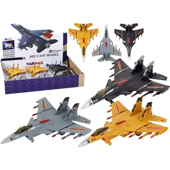 autíčko Model letadla s třecím pohonem šedý černý nebo žlutý