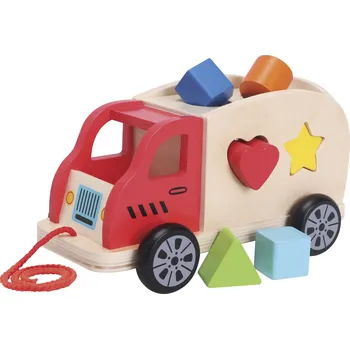 Dřevěná hračka New Classic Toys/Woet Nákladní auto - vkládání tvarů