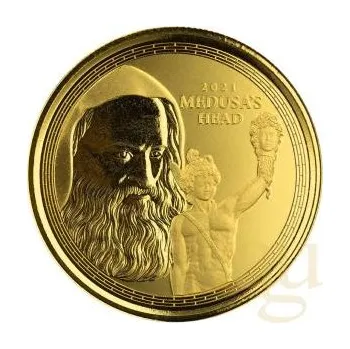 Sběratelství 1 unce zlatá mince Gibraltar Perseus mit dem Kopf der Medusa 2021