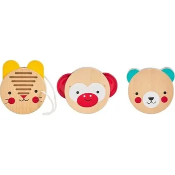 Hudební nástroj pro děti Petit Collage Sada dřevěných perkusních nástrojů 3 ks